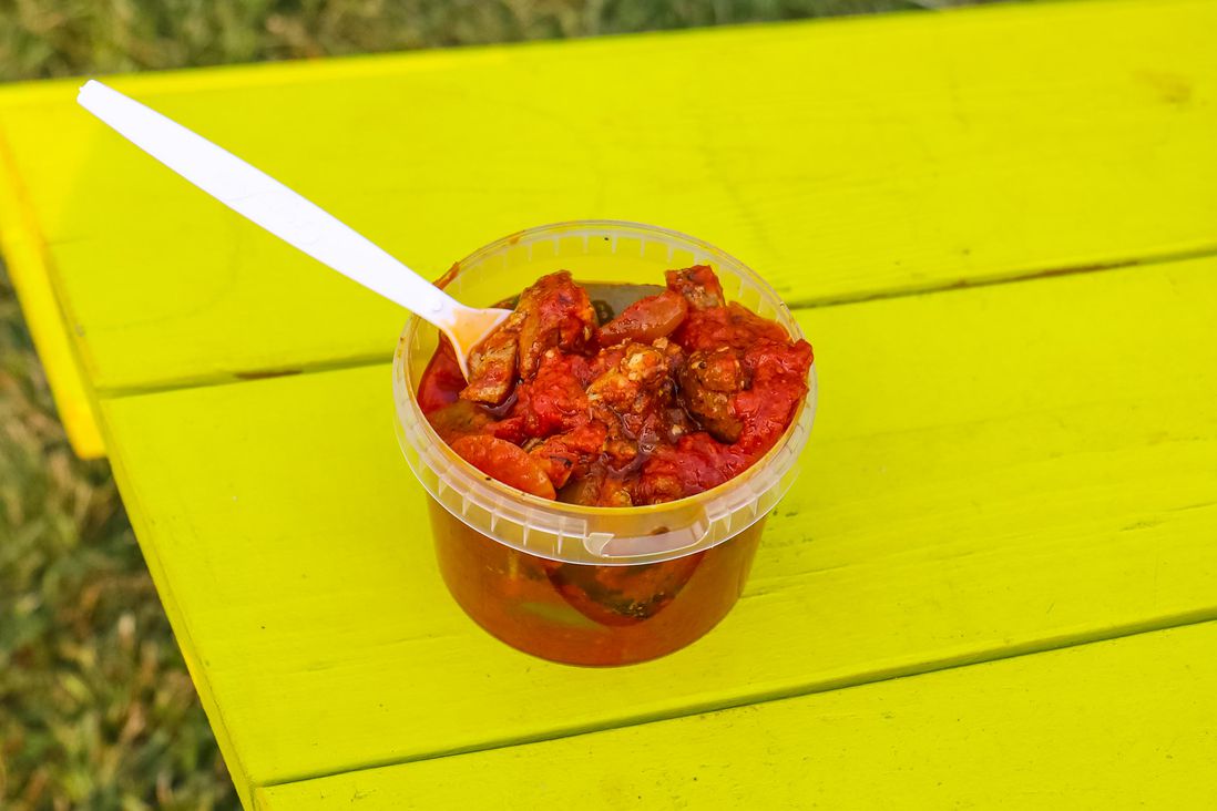 West African Red Stew with Chicken ($8, comes with the grain of your choice)